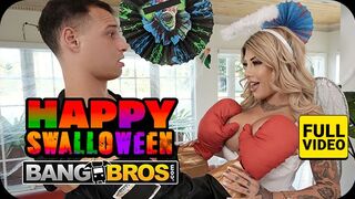 BANGBROS Hálózat Vonzó Milfje Vadul Lecummantja Mostohafia Bazinagy Farkát Halloween Előtt